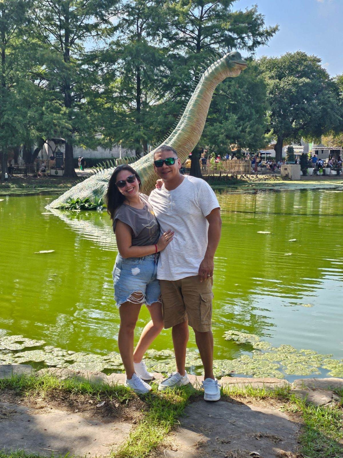 Jessica office manager at Global Chiropractic Plano Frisco with her husband during a day out