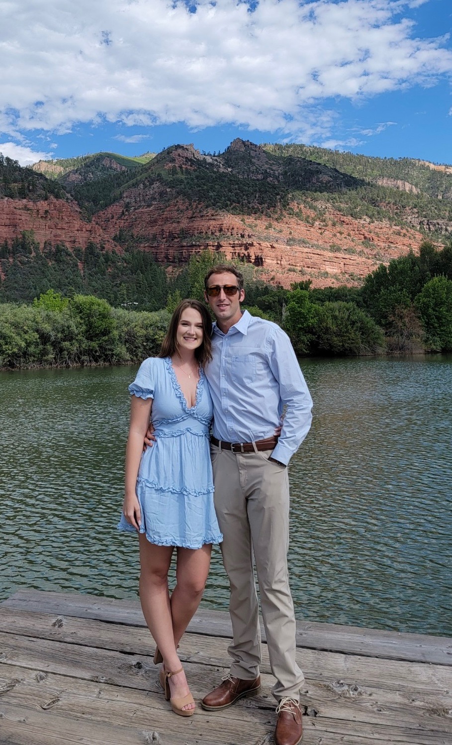 Kay assistant at Global Chiropractic Plano Frisco with her fianc&eacute; enjoying time outdoors